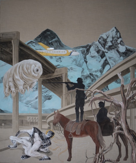 邱岸雄 《新山海經(jīng)-無主之城-水熊》 200×240cm 2020
