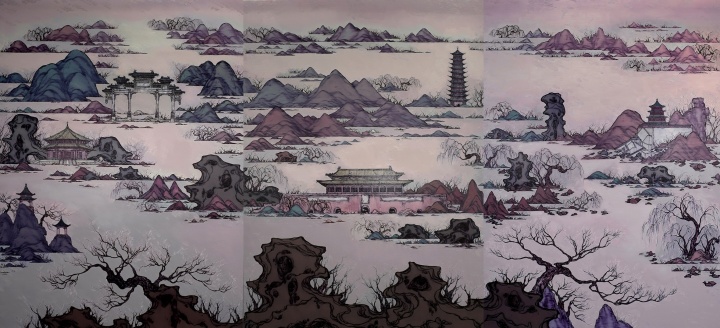 沈娜 《天衢蒼闕》350×750cm 布面油畫 2010

 
