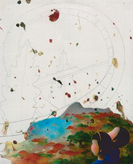 陳可《摩天輪》 200×160cm 油畫顏料、丙烯媒介劑、亞麻 2008