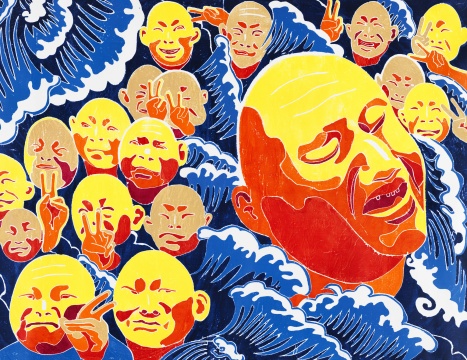 《2014》122x163cm 木刻版畫 2014
