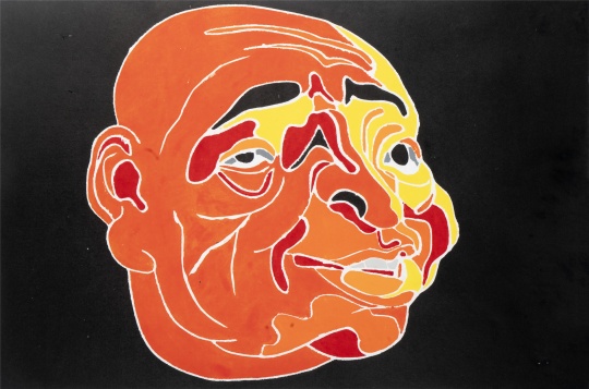 《2020》40x60cm 木刻版畫 2020
