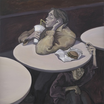 李然 《同為拉撒路》 布面油畫 120 x 120 cm 2021
