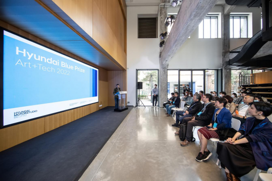 Hyundai Blue Prize Art+Tech 2022 媒體發(fā)布會(huì)現(xiàn)場(chǎng)  圖源：現(xiàn)代汽車文化中心
