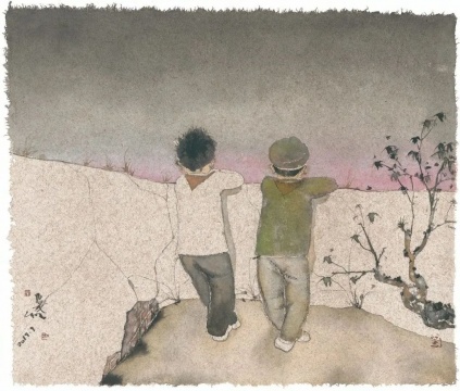 劉慶和《理想》55×65cm 紙本彩墨 2019
