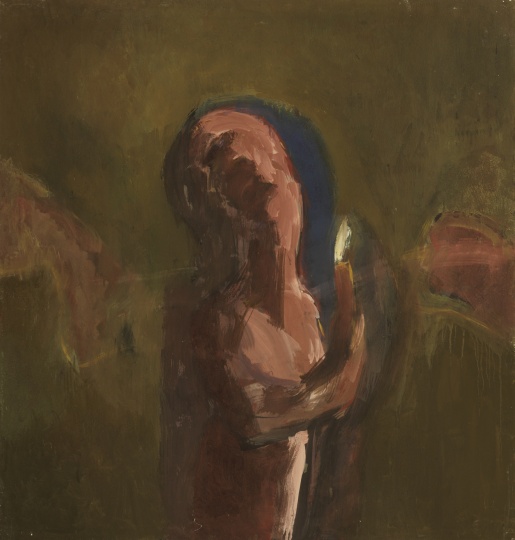 《無題》 95×100cm 布面丙烯 1990 
