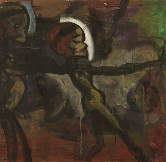 《無題》 95×100cm 布面丙烯 1990

