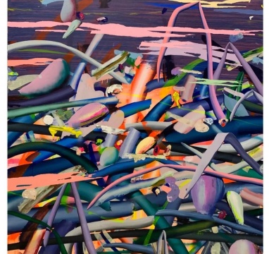周園《再造物-痕》150X150cm 布面丙烯 2020
