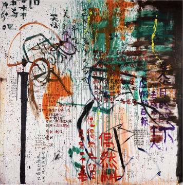 《思路不能斷》 組件2西  300 x 300cm 布面丙烯 2020
