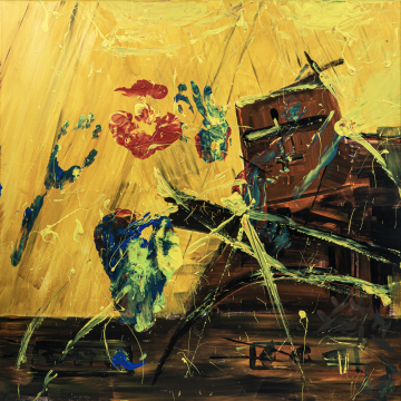 《自我介紹 4》 100 x100cm 布面丙烯 2020 

