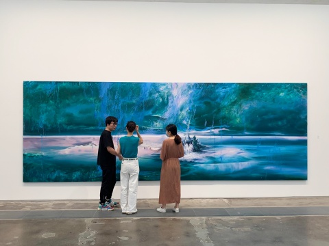 劉海辰《重生之河》210×600cm 布面油畫 2021
