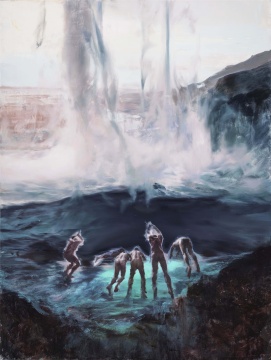 劉海辰《蒸汽、水霧的象征》275×205cm 布面油畫 2021
