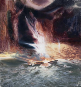 劉海辰《重生之河 No. 1》220×205cm 布面油畫 2020
