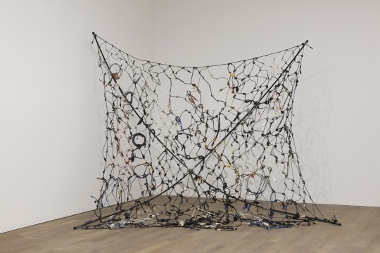 蔣竹韻 《網(wǎng)》 300×300cm 線纜  2021