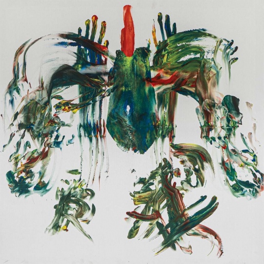 《愛我1》 100×100cm 布面丙烯 2021 

