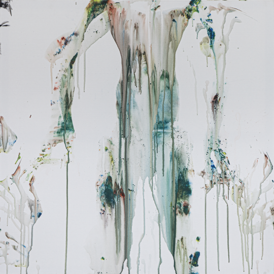 《愛我2》 100×100cm 布面丙烯 2021 
