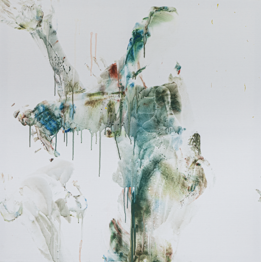 《愛我3》 100×100cm 布面丙烯 2021 

 
