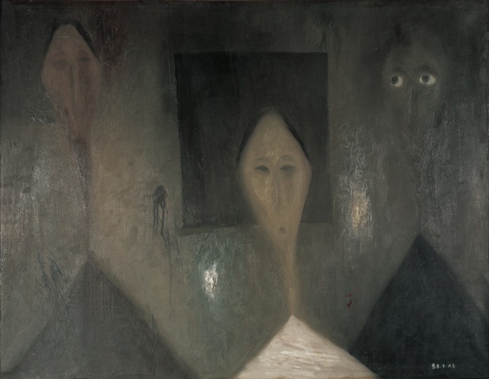 《家長(zhǎng)》 87×110cm 布面油畫 1988
