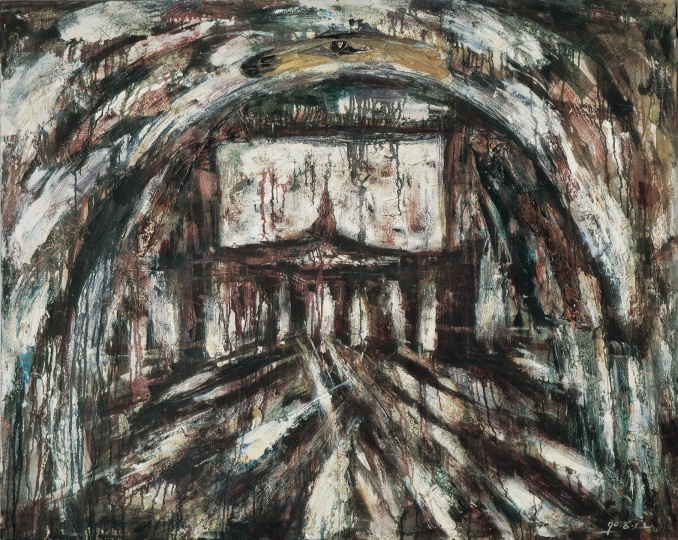 《家長(zhǎng)》 87×110cm 布面油畫 1988
