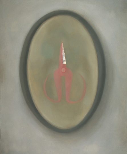 《鏡子里的剪刀·春日》 145×120cm 布面油畫 1999
