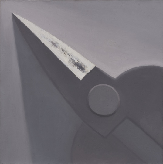 《四分之一把黑灰色剪刀》 50×50cm 布面油畫 2004

 
