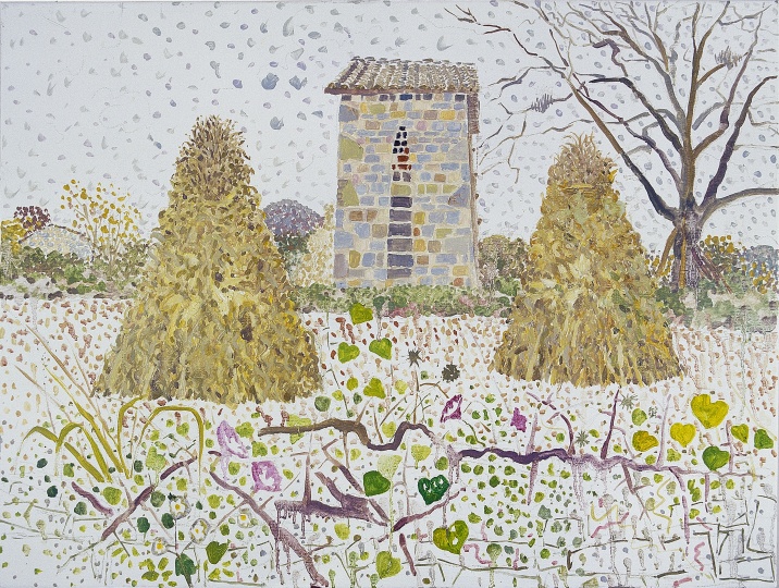《圭山·有瓜葉和牽?；ǖ娘L(fēng)景》 70×90cm 布面油畫 2010

 
