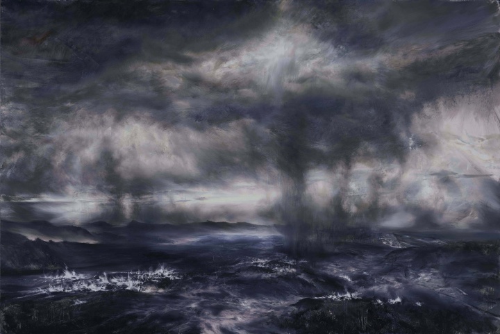 《蒸發(fā)的海灣》  200×300cm 布面油畫 2020

 
