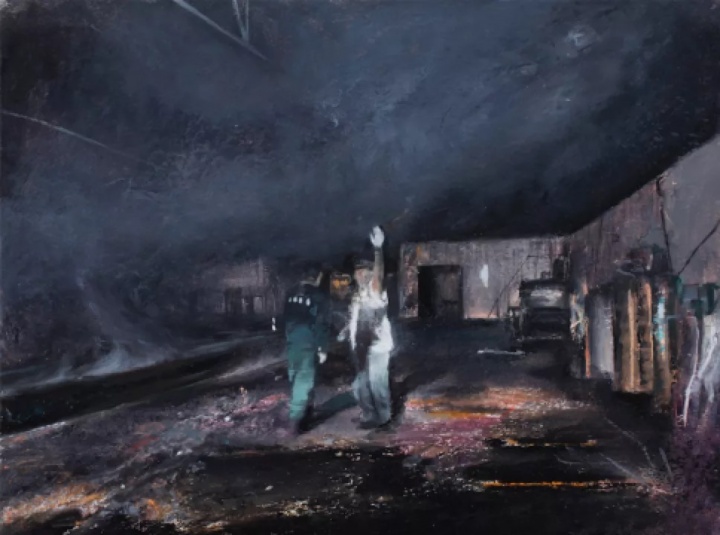 《蒸汽》 36×48cm 紙本油畫棒 2015

 
