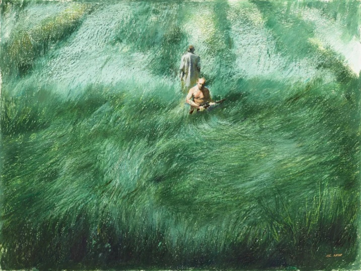 《原始政治》 36×51cm 紙本油畫棒 2021

 
