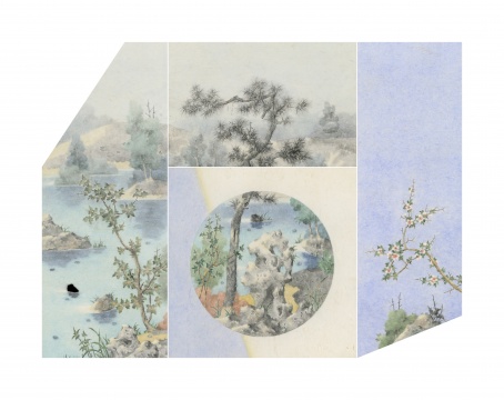 《山水隔 之二》 150x200cm 紙本設(shè)色 2020
