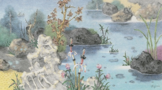 《諸野之露》 56x100cm 紙本設(shè)色 2021
