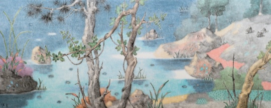 《諸野之訴》 52x130cm 紙本設(shè)色 2021
