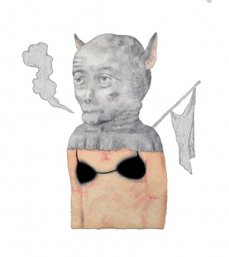《出巡》 高65cm 紙本設(shè)色 2021
