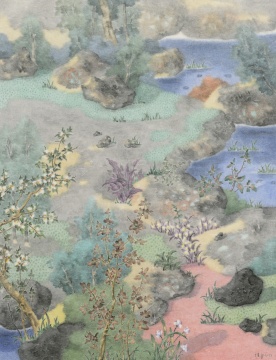 《諸野之落》 150x115cm 紙本設(shè)色 2021
