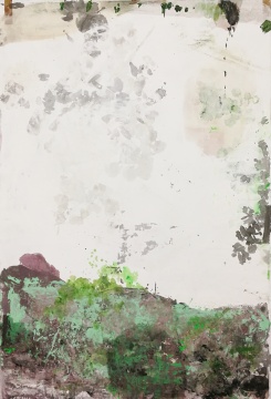嚴善錞 《西湖· 富春#10》 175x121cm 布面亞克力、綜合材料 2019
