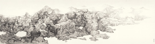 劉丹 《湘圖》 145x500cm 紙本水墨 2014
