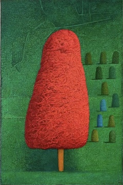 張弓 《12塊石頭1》 30×20cm 布面油畫 2021
