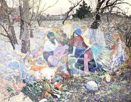 《野地午餐》210×271cm 布面油畫(huà) 2021
