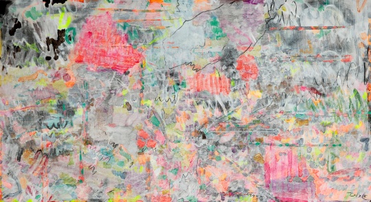 楊述 《無(wú)題2017 No.3》 185×340 cm 布面丙烯 2017
