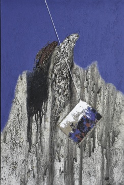 陳啟基（幺哥） 《飄浮3》 120x80 布面綜合材料 2021