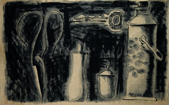毛旭輝 《日常史詩(shī)·物語(yǔ)》 51×79cm 紙本水墨 1996