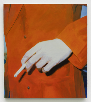 《等待》 60×53 cm 布面丙烯  2021

圖片由藝術(shù)家和空白空間提供

