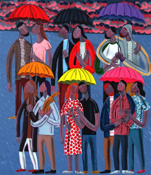 奇蒂·納羅德《私密一隅》，布面丙烯，160 × 140 cm，2021

