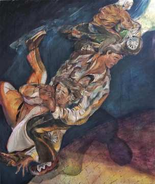 法里斯·海澤《明日無望》，亞麻布面油畫和丙烯，190 × 160 cm，2021
