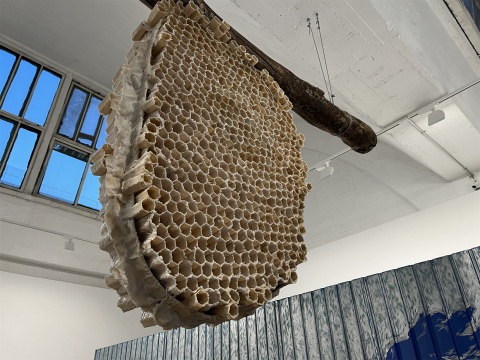 三位藝術(shù)家的作品，爬上星空間的角落、前臺(tái)和木梁之下