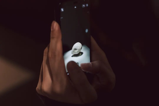 知美術(shù)館“消失的展覽”現(xiàn)場

觀眾鏡頭中的《石骨》
