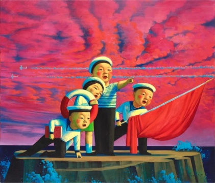 劉野《拿紅旗的海軍》120 x 140 cm 壓克力 畫布 1998
成交價：37,650,000港元
