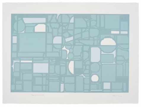 洪浩《有邊 2019 NO.1》絲網(wǎng)版畫 76×56cm cm 2019

