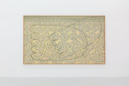 《釋迦的足》197x333.3cm 布面丙烯 1999

