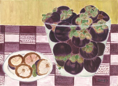 《山竹》27x37cm 紙本設(shè)色  2019
