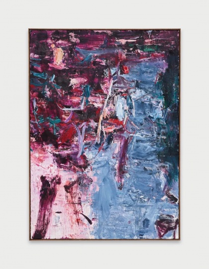 《蔓延紫色》170×120cm 油彩 油畫棒 畫布 2021–2022 ? 屠宏濤 圖片：厲蔚閣
